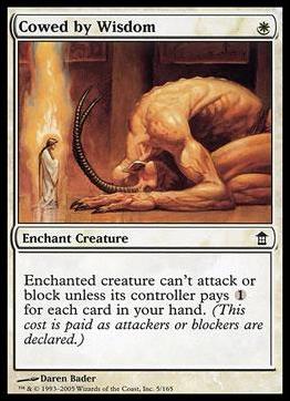 Magic the Gathering: Saviors of Kamigawa (Base Set) card 5 Cowed by Wisdom