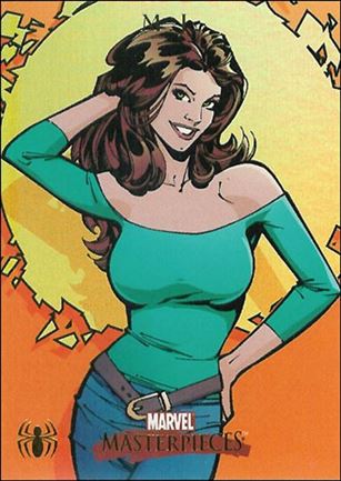 2007 Marvel Masterpieces (Spider-Man Parallel Foil Subset) card S4 M.J.