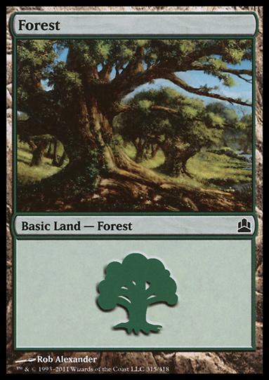 Magic the Gathering: Commander (Base Set) card 315 Forest