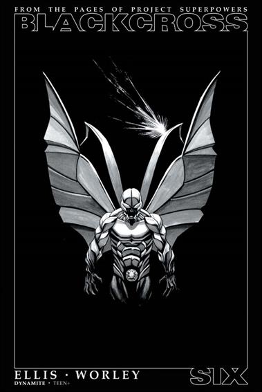 Project Superpowers: Blackcross issue 6-F Declan Shalvey 1:25 Black & White Cover