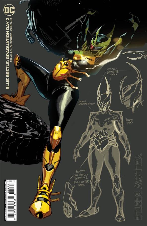 Blue Beetle: Graduation Day issue 2-C Adrian Gutierrez 1:25 Design Cardstock Cover