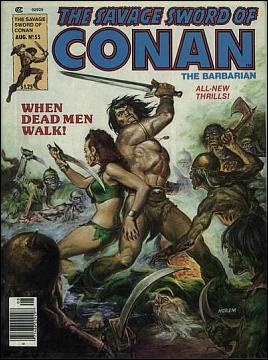 Savage Sword of Conan the Barbarian (Base Set) card 21 Cover Issue #55