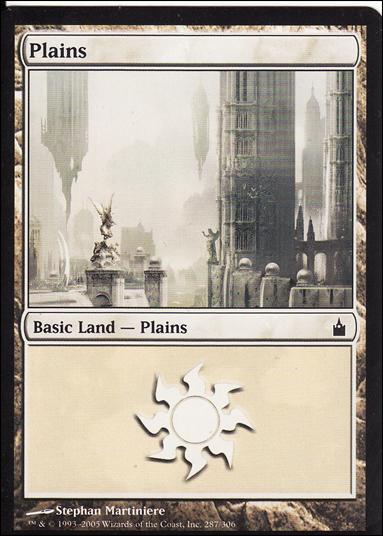 Magic the Gathering: Ravnica (Base Set)  card 287 Plains