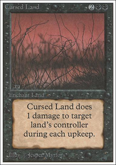 Magic the Gathering: Unlimited (Base Set) card 98 Cursed Land