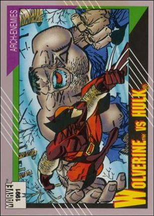 Marvel Universe: Series 2 (Base Set) card 108 Wolverine vs Hulk