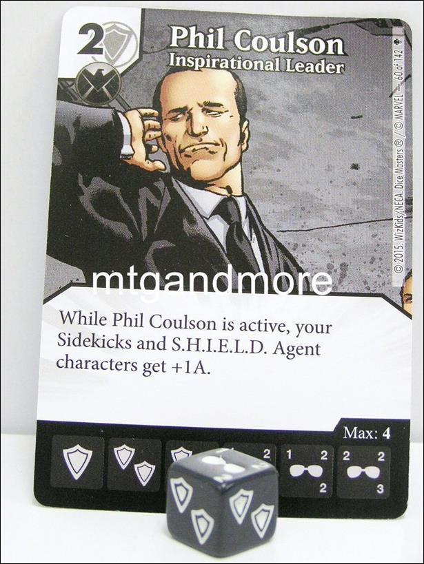 Marvel Dice Masters Age of Ultron  card 60 Phil Coulson: Inspirational Leader