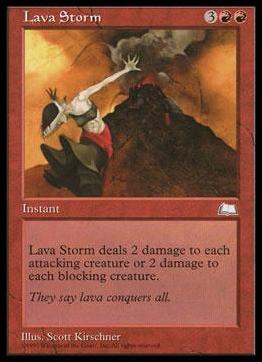 Magic the Gathering: Weatherlight (Base Set) card 110 Lava Storm