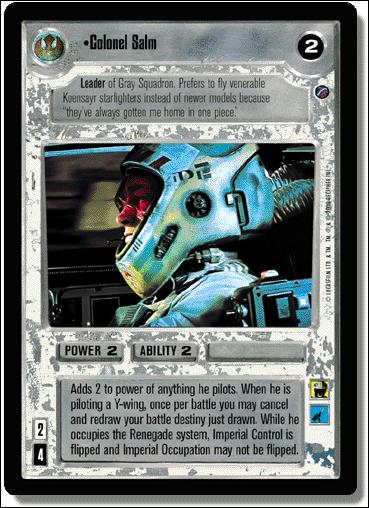 Star Wars: Death Star II Limited (Base Set) card 100 Colonel Salm