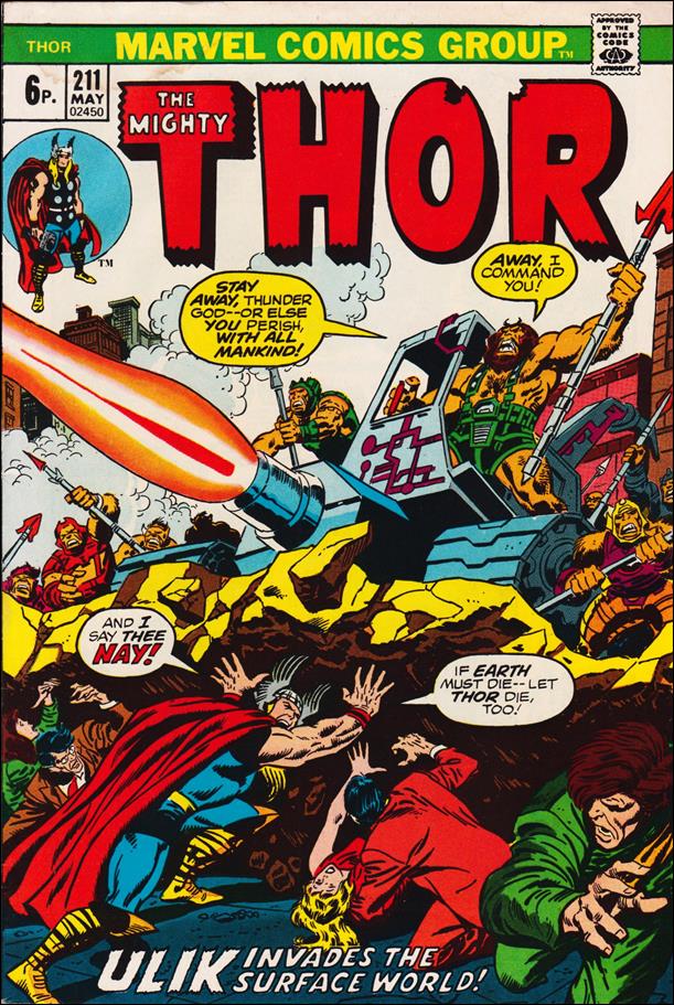Thor (1966) issue 211-B UK Price Cover