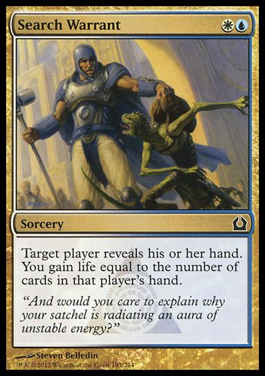 Magic the Gathering: Return to Ravnica (Base Set) card 193 Search Warrant