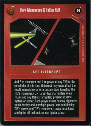 Star Wars: Reflections II: Expanding the Galaxy (Base Set) card 44 Dark Maneuvers & Tallon Roll