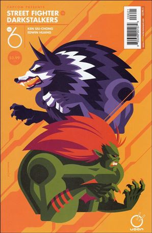 Street Fighter vs Darkstalkers issue 6-B Tom Whalen Cover
