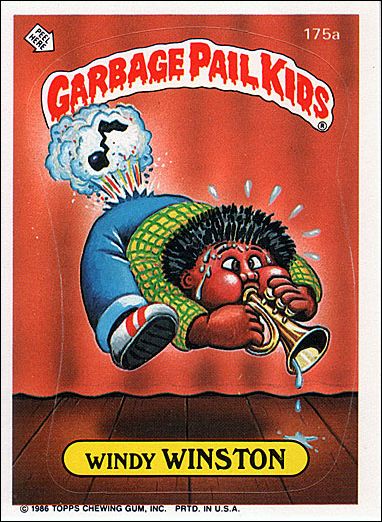 Garbage Pail Kids: Series 05 (Base Set) card 175a Windy Winston (Center Puzzle Back)