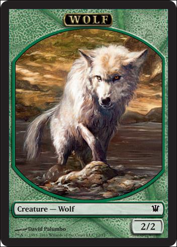 Magic the Gathering: Innistrad (Token Subset) card 12 Wolf Token