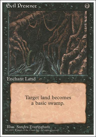 Magic the Gathering: 4th Edition (Base Set) card 136 Evil Presence