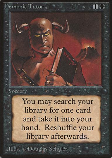 Magic the Gathering: Limited Edition Beta (Base Set) card 105 Demonic Tutor