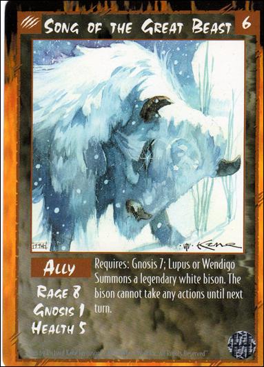Rage Limited (Base Set) card 253 Song of the Great Beast 