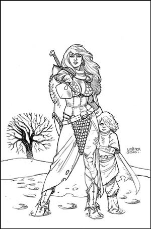 Red Sonja (2021) issue 1-P Joseph Michael Linsner 1:50 B&W Virgin Cover
