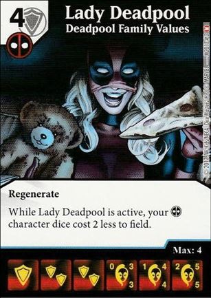 Marvel Dice Masters Deadpool card M2017-2 Lady Deadpool: Deadpool Family Values