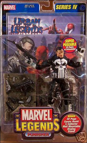 Marvel Legends (Series 4) figure 5-D Punisher (Grey Belt & Pockets - Poster Book)