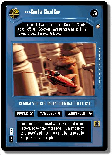 Star Wars: Special Edition Limited (Base Set) card 149 Combat Cloud Car