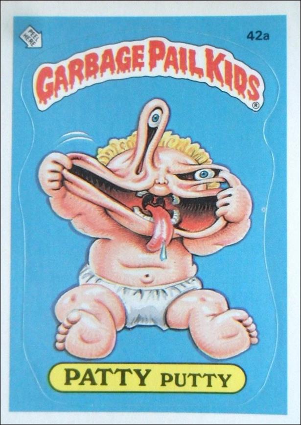 Garbage Pail Kids: Series 02 (Base Set) card 42a Patty Putty (Spaz Award Back)