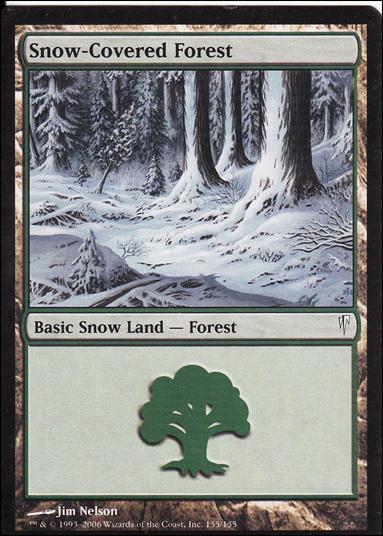 Magic the Gathering: Coldsnap (Base Set) card 155 Snow-Covered Forest