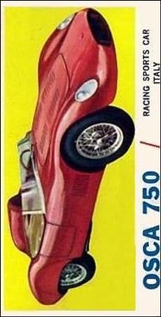 Sports Cars (1961) (Base Set) card 19 Osca 750