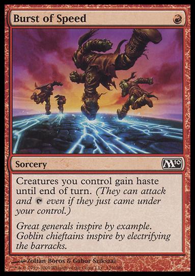 Magic the Gathering: 2010 Core Set (Base Set) card 129 Burst of Speed