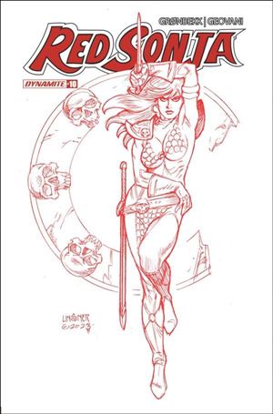 Red Sonja (2023) issue 10-O Joseph Michael Linsner 1:10 Red Line Art Cover