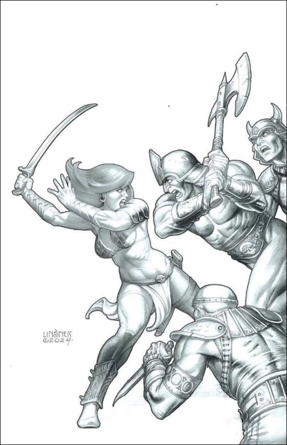 Red Sonja: Empire of the Damned issue 5-J Joseph M. Linsner Line 1:25 Virgin Cardstock Cover