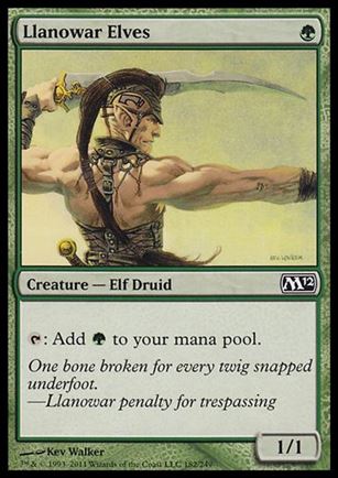 Magic the Gathering: 2012 Core Set (Base Set) card 182 Llanowar Elves