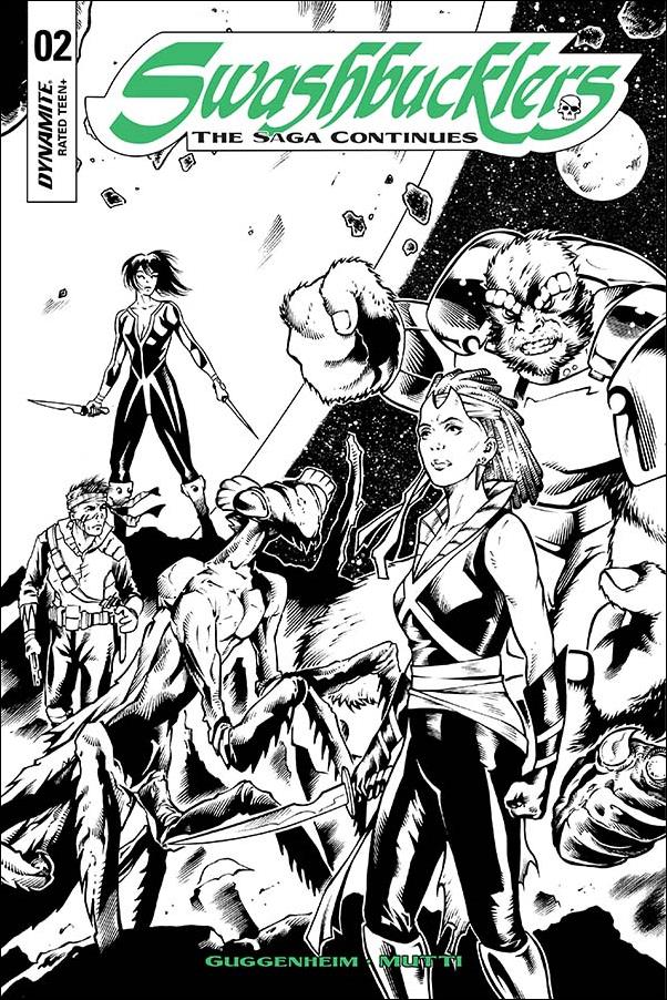 Swashbucklers: The Saga Continues issue 2-D Andrea Mutti B&W Cover