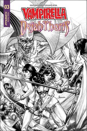 Vampirella/Dejah Thoris issue 3-H Jay Anacleto 1:20 Black & White Cover