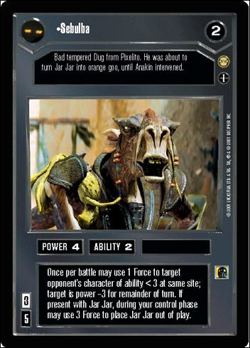 Star Wars: Tatooine Limited (Base Set) card 10 Sebulba (Alternate Image)