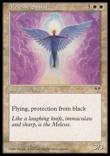 Magic the Gathering: Mirage (Base Set) card 27 Melesse Spirit