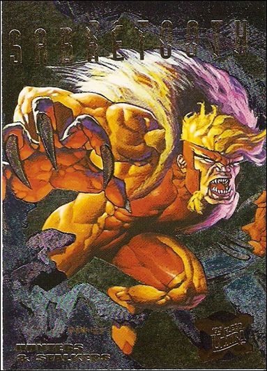 1995 Fleer Ultra X-Men (Hunters & Stalkers Subset) card 6-B Sabretooth (Gold Foil)
