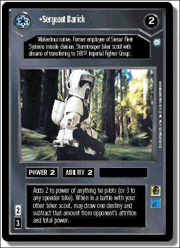 Star Wars: Endor Limited (Base Set) card 21 Sergeant Barich