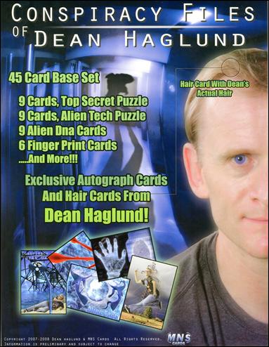 Conspiracy Files of Dean Haglund card 9 Dealer Sell Sheet