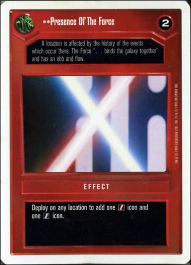 Star Wars: Premiere Unlimited (Base Set) card 61 Presence Of The Force