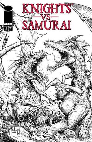 Knights vs Samurai issue 1-B Todd McFarlane B&W Cover