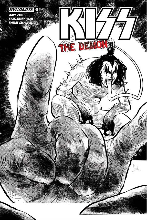 KISS: The Demon issue 4-E B&W Kyle Strahm