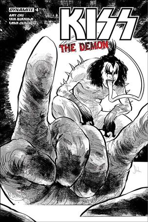 KISS: The Demon issue 4-E B&W Kyle Strahm