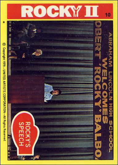 Rocky II (Base Set) card 10 Rocky's Speech