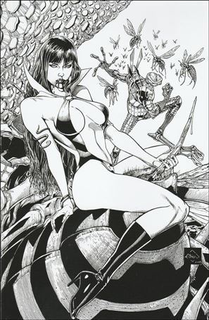 Vampirella (2019) issue 1-ZL Ethan Van Sciver Black & White Cover