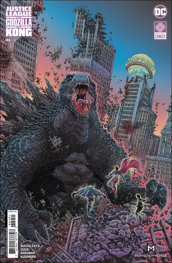 Justice League vs. Godzilla vs. Kong issue 4-E James Stokoe 1:50 Cardstock Cover