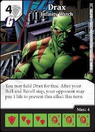 Marvel Dice Masters Amazing Spider-Man card 46 Drax: Infinity Watch
