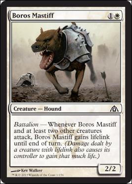 Magic the Gathering: Dragon's Maze (Base Set) card 1 Boros Mastiff