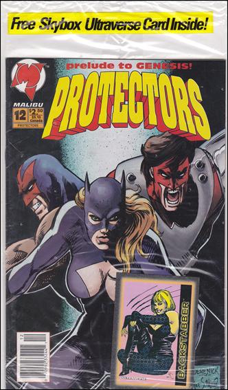 Protectors (1992) issue 12-B Polybagged Newsstand Edition with Trading Card