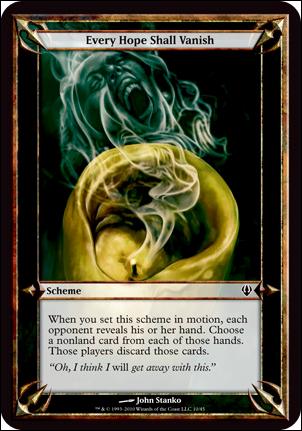 Magic the Gathering: Archenemy (Scheme Subset) card 10 Every Hope Shall Vanish